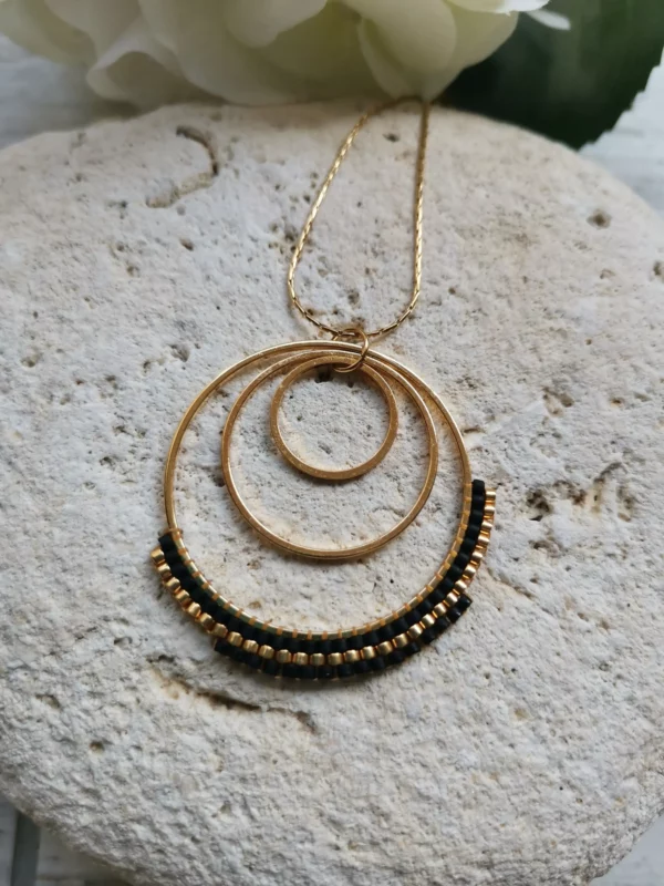 Collier 3 anneaux avec perles MIYUKI | Connexion – Image 6